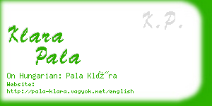 klara pala business card